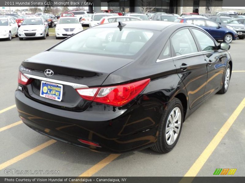 Midnight Black / Gray 2011 Hyundai Sonata GLS