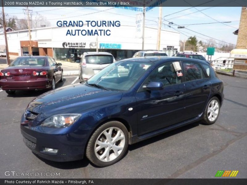 Stormy Blue Mica / Black 2008 Mazda MAZDA3 s Touring Hatchback