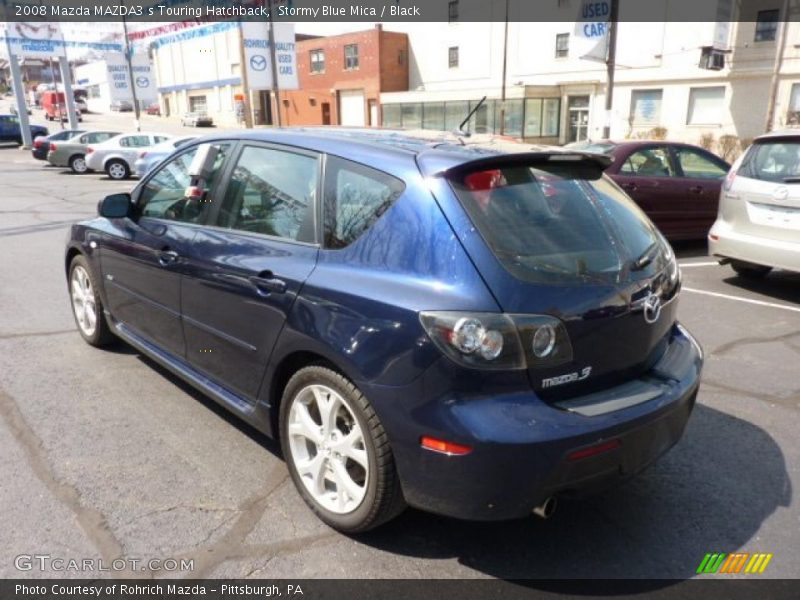 Stormy Blue Mica / Black 2008 Mazda MAZDA3 s Touring Hatchback
