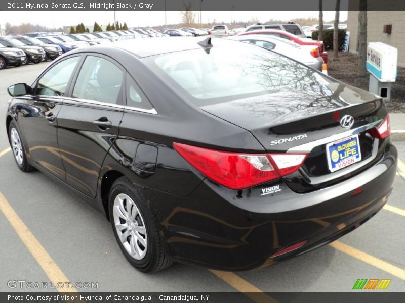 Midnight Black / Gray 2011 Hyundai Sonata GLS