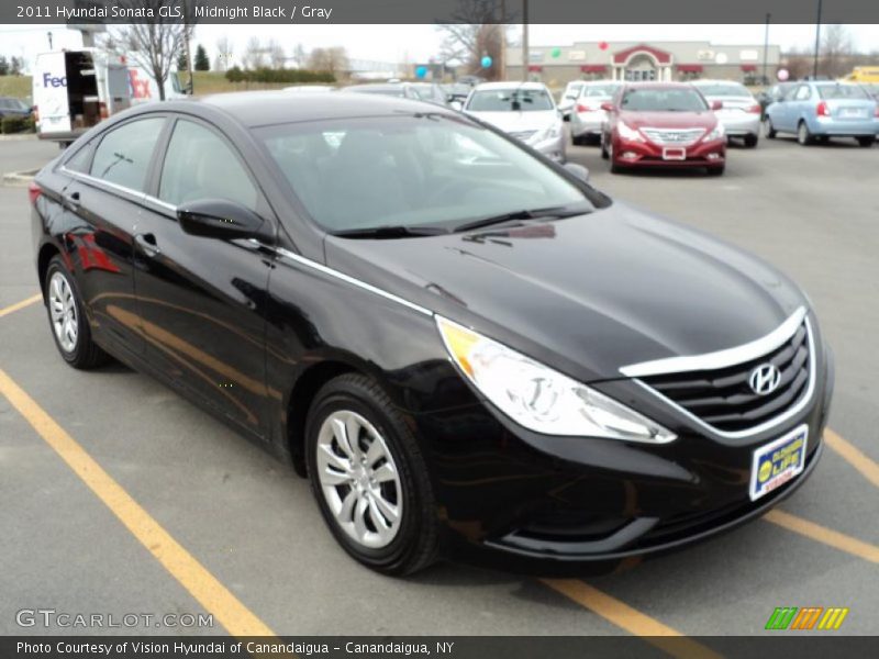 Midnight Black / Gray 2011 Hyundai Sonata GLS