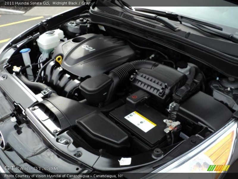 Midnight Black / Gray 2011 Hyundai Sonata GLS