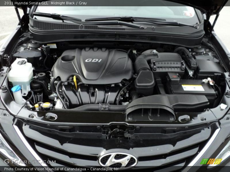Midnight Black / Gray 2011 Hyundai Sonata GLS