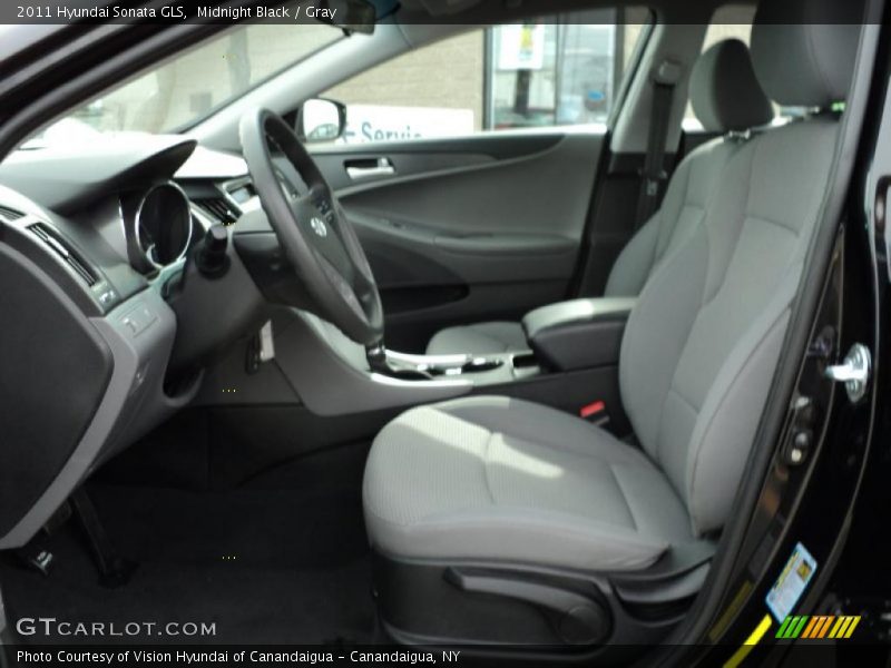 Midnight Black / Gray 2011 Hyundai Sonata GLS