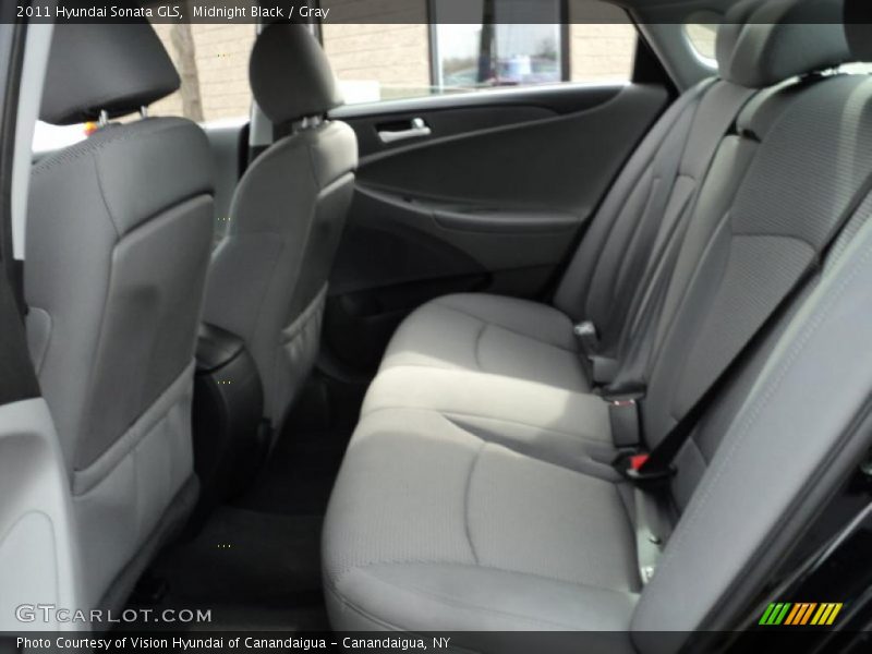 Midnight Black / Gray 2011 Hyundai Sonata GLS