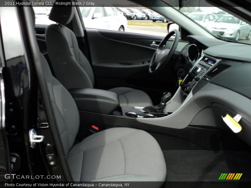 Midnight Black / Gray 2011 Hyundai Sonata GLS
