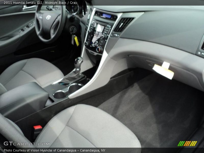 Midnight Black / Gray 2011 Hyundai Sonata GLS