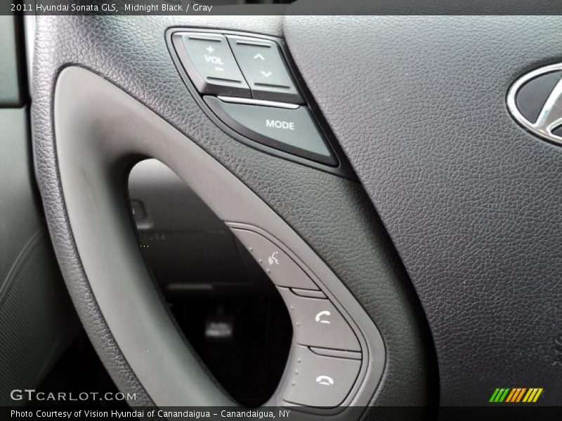 Midnight Black / Gray 2011 Hyundai Sonata GLS