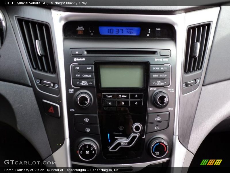 Midnight Black / Gray 2011 Hyundai Sonata GLS