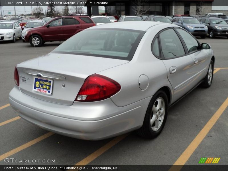 Silver Frost Metallic / Medium Graphite 2002 Ford Taurus SES