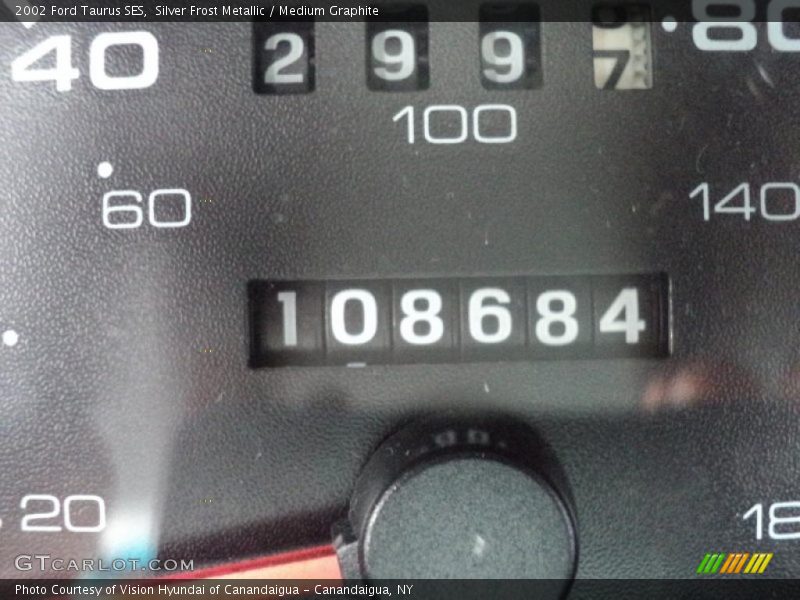 Silver Frost Metallic / Medium Graphite 2002 Ford Taurus SES