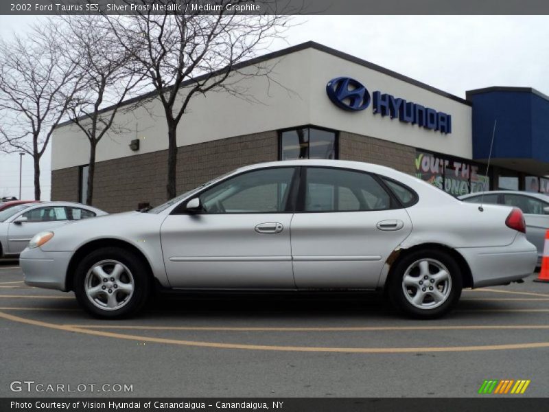 Silver Frost Metallic / Medium Graphite 2002 Ford Taurus SES