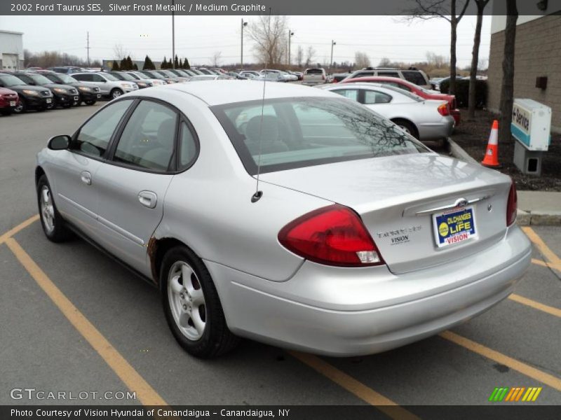 Silver Frost Metallic / Medium Graphite 2002 Ford Taurus SES