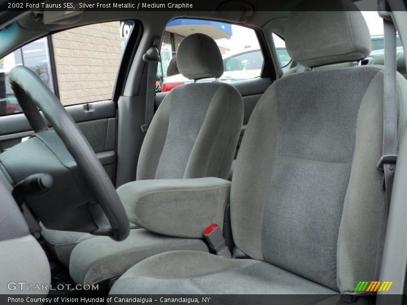 Silver Frost Metallic / Medium Graphite 2002 Ford Taurus SES