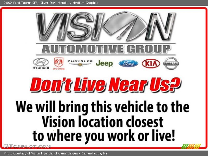 Silver Frost Metallic / Medium Graphite 2002 Ford Taurus SES