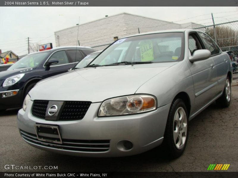 Molten Silver / Taupe 2004 Nissan Sentra 1.8 S