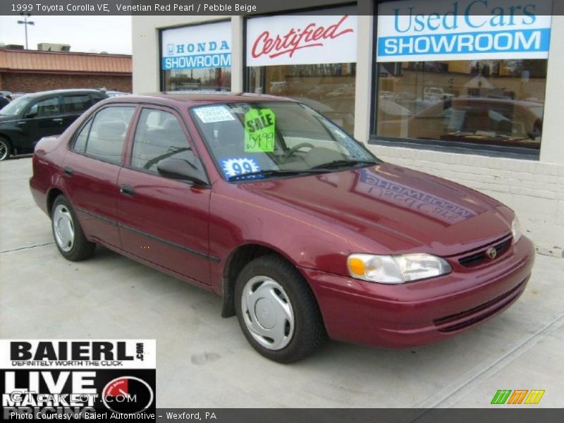 Venetian Red Pearl / Pebble Beige 1999 Toyota Corolla VE