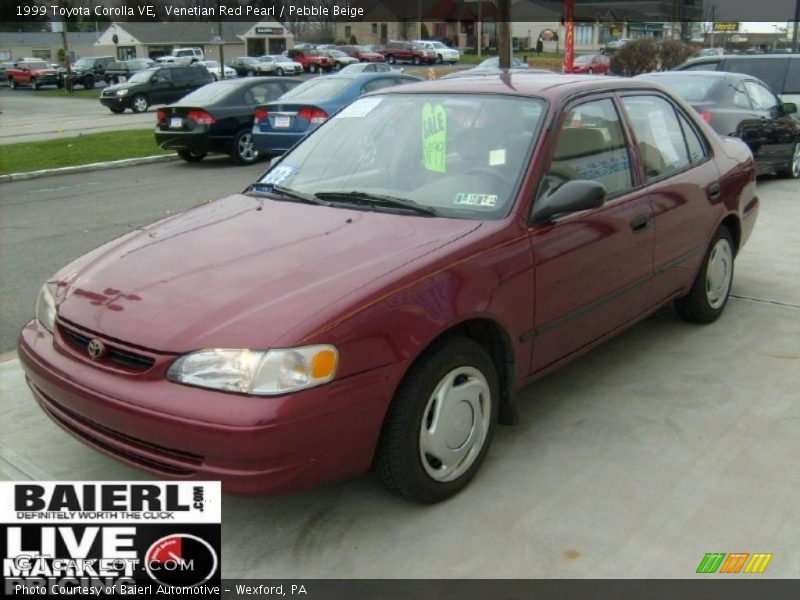 Venetian Red Pearl / Pebble Beige 1999 Toyota Corolla VE