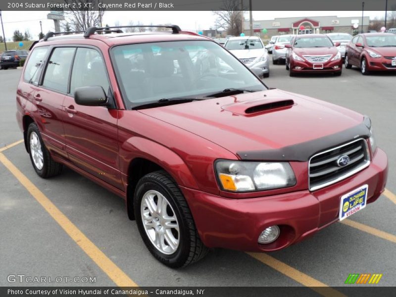 Cayenne Red Pearl / Black 2004 Subaru Forester 2.5 XT