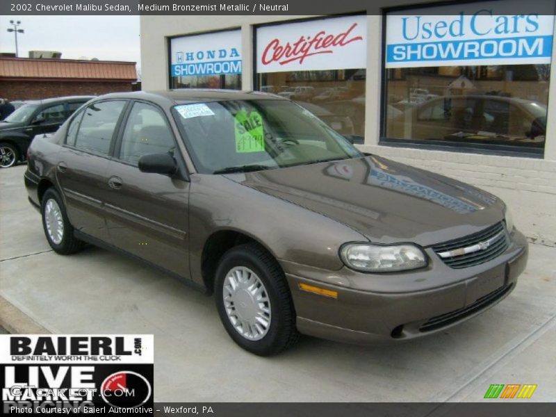 Medium Bronzemist Metallic / Neutral 2002 Chevrolet Malibu Sedan