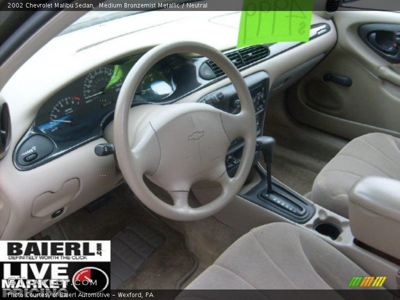Medium Bronzemist Metallic / Neutral 2002 Chevrolet Malibu Sedan