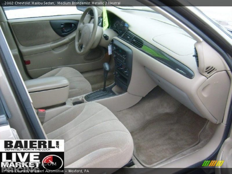 Medium Bronzemist Metallic / Neutral 2002 Chevrolet Malibu Sedan