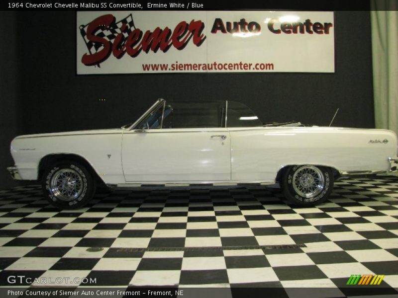 Ermine White / Blue 1964 Chevrolet Chevelle Malibu SS Convertible