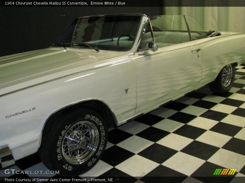 Ermine White / Blue 1964 Chevrolet Chevelle Malibu SS Convertible