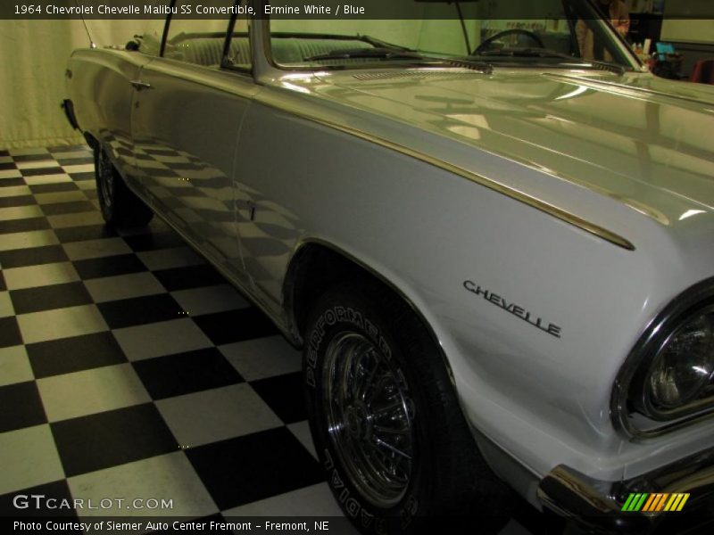 Ermine White / Blue 1964 Chevrolet Chevelle Malibu SS Convertible