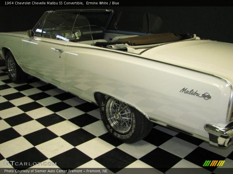 Ermine White / Blue 1964 Chevrolet Chevelle Malibu SS Convertible