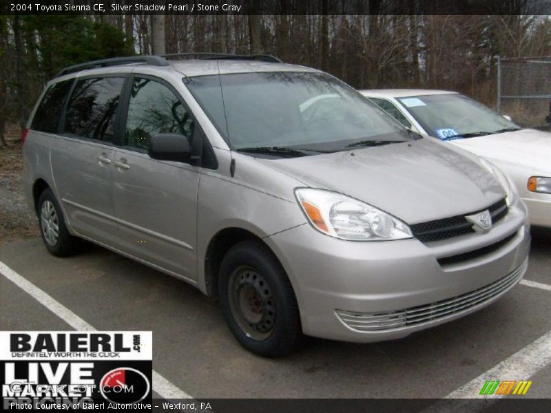 Silver Shadow Pearl / Stone Gray 2004 Toyota Sienna CE
