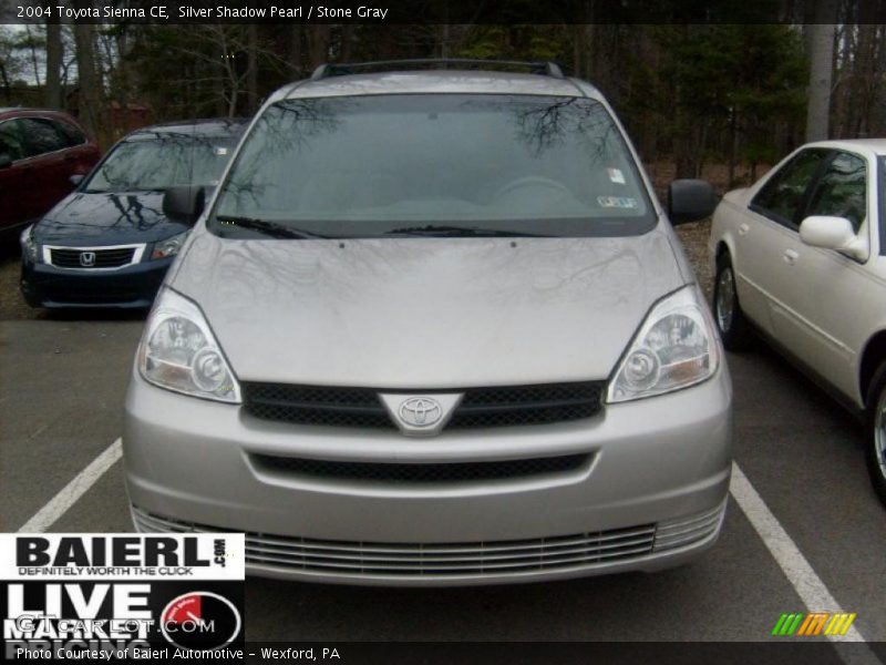 Silver Shadow Pearl / Stone Gray 2004 Toyota Sienna CE