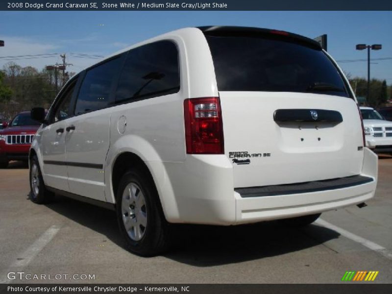 Stone White / Medium Slate Gray/Light Shale 2008 Dodge Grand Caravan SE