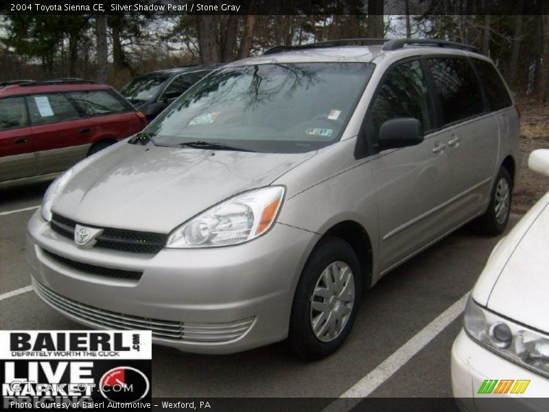 Silver Shadow Pearl / Stone Gray 2004 Toyota Sienna CE