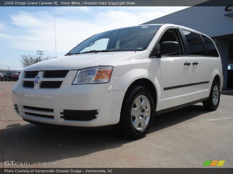 Stone White / Medium Slate Gray/Light Shale 2008 Dodge Grand Caravan SE