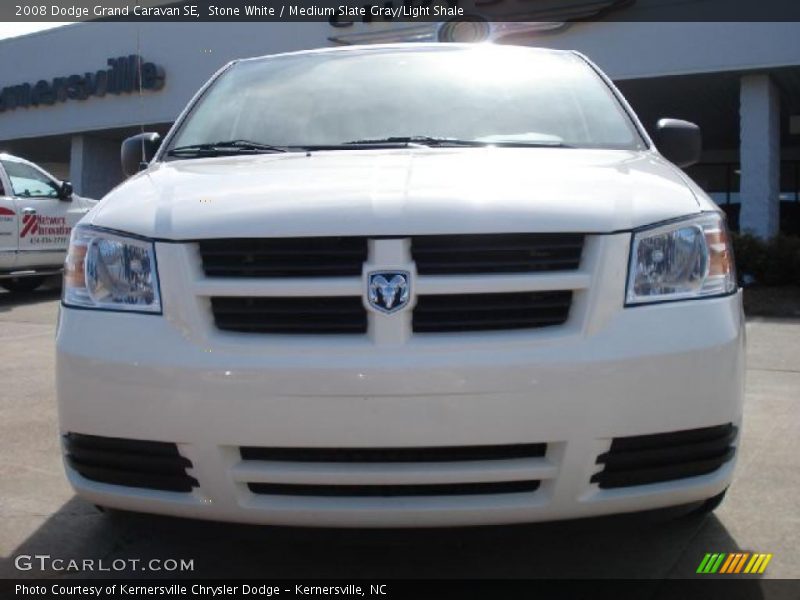 Stone White / Medium Slate Gray/Light Shale 2008 Dodge Grand Caravan SE