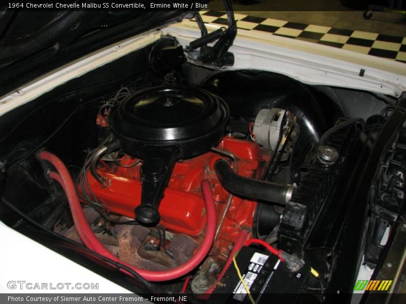 Ermine White / Blue 1964 Chevrolet Chevelle Malibu SS Convertible