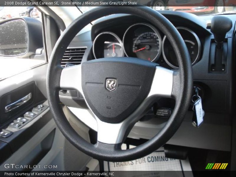 Stone White / Medium Slate Gray/Light Shale 2008 Dodge Grand Caravan SE