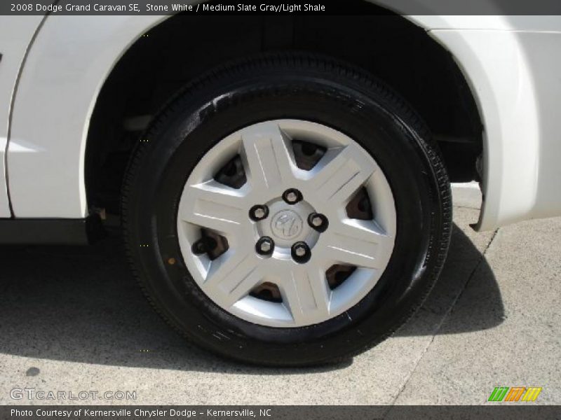 Stone White / Medium Slate Gray/Light Shale 2008 Dodge Grand Caravan SE