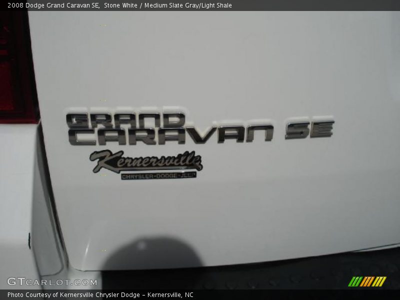 Stone White / Medium Slate Gray/Light Shale 2008 Dodge Grand Caravan SE