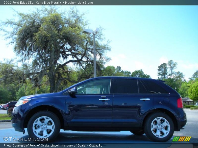 Kona Blue Metallic / Medium Light Stone 2011 Ford Edge SEL