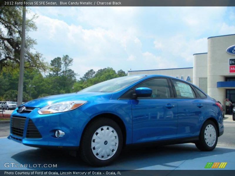 Blue Candy Metallic / Charcoal Black 2012 Ford Focus SE SFE Sedan