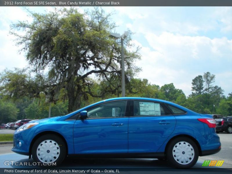 Blue Candy Metallic / Charcoal Black 2012 Ford Focus SE SFE Sedan