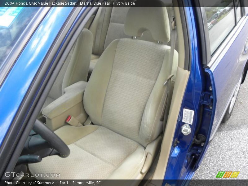 Eternal Blue Pearl / Ivory Beige 2004 Honda Civic Value Package Sedan