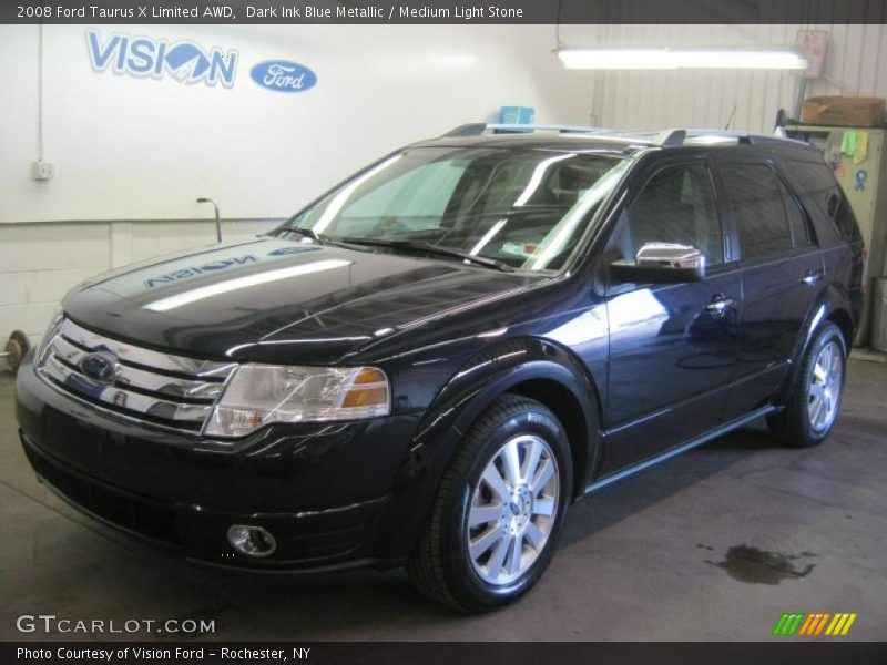 Dark Ink Blue Metallic / Medium Light Stone 2008 Ford Taurus X Limited AWD