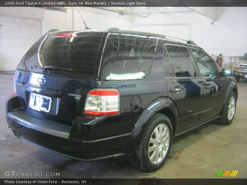 Dark Ink Blue Metallic / Medium Light Stone 2008 Ford Taurus X Limited AWD