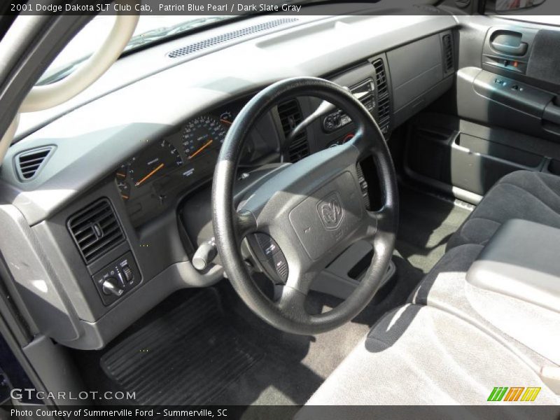 Patriot Blue Pearl / Dark Slate Gray 2001 Dodge Dakota SLT Club Cab