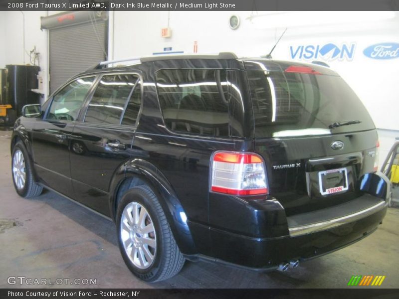 Dark Ink Blue Metallic / Medium Light Stone 2008 Ford Taurus X Limited AWD