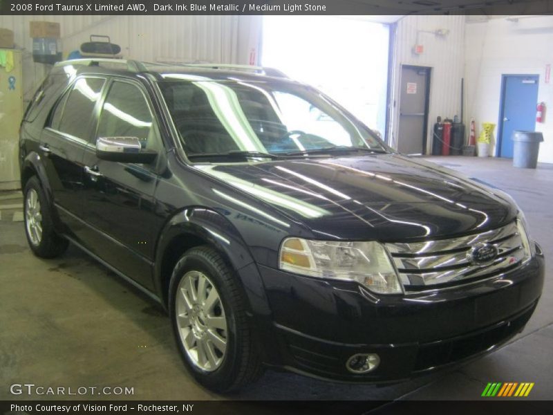 Dark Ink Blue Metallic / Medium Light Stone 2008 Ford Taurus X Limited AWD