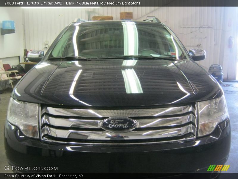 Dark Ink Blue Metallic / Medium Light Stone 2008 Ford Taurus X Limited AWD